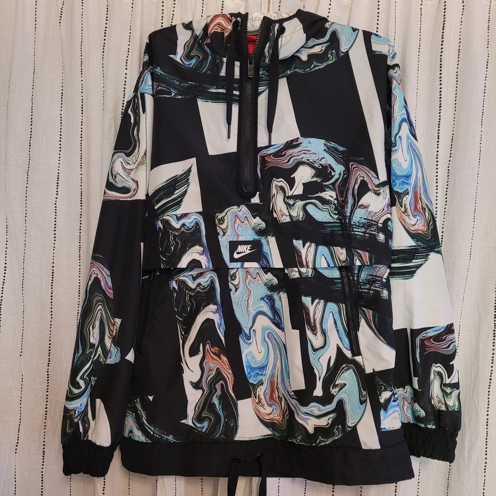 Nike Abstract Patterned Windbreaker - image 1